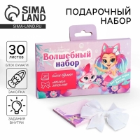 Подарочный набор в чемоданчике: заколка и блок листов &laquo;Волшебный Подарочный набор для девочек&raquo;
