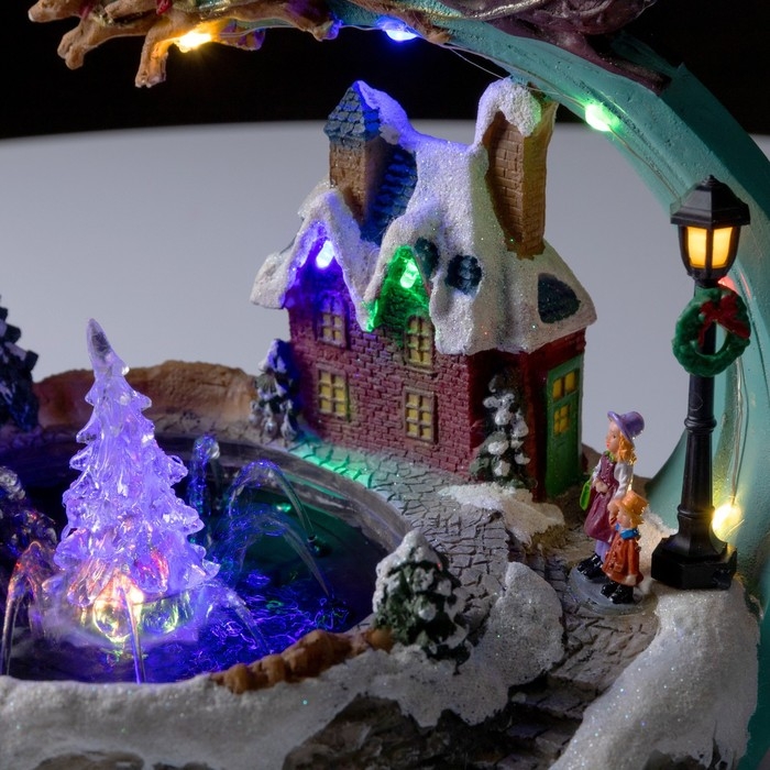 Светодиодная фигура «Площадь с фонтаном» 23 × 19 × 16 см, полистоун, батарейки АААх2 (не в комплекте), свечение мульти Светодиодная фигура «Площадь с фонтаном» 23 × 19 × 16 см, полистоун, батарейки АААх2 (не в комплекте), свечение мульти