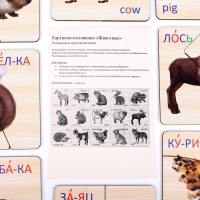 Картинки-половинки &laquo;Животные&raquo;, 15 карточек
