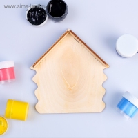 Заготовка ключница домик с козырьком 14х15х0,7 см Заготовка ключница домик с козырьком 14х15х0,7 см