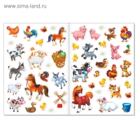 Многоразовые наклейки набор &laquo;Изучаем животных&raquo;, 2 шт.
