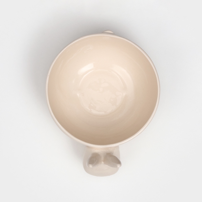 Тарелка глубокая &laquo;Зайчик&raquo;, бежевая, керамика, d=18 см, 1,6 л, Иран