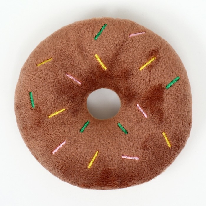 Игрушка для собак Игрушка для собак "Пончик", 10 см, коричневый