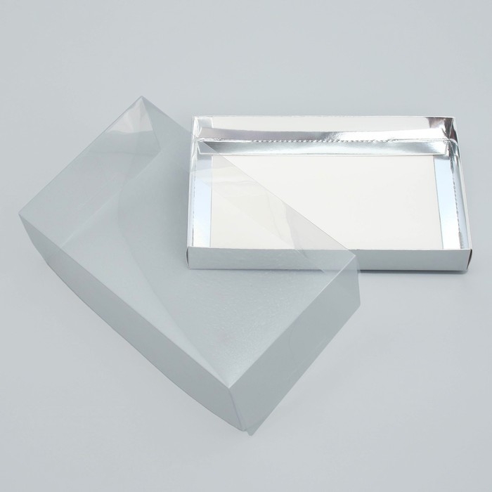 Коробка кондитерская &laquo;Серебристая&raquo;, 22 х 8 х 13.5 см