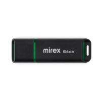 Флешка Mirex SPACER, 64 Гб ,USB2.0, чт до 25 Мб/с, зап до 15 Мб/с, чёрная
