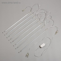 Гирлянда &laquo;Сосульки&raquo; 3 &times; 0.5 м, IP44, прозрачная нить, 288 LED, свечение белое с эффектом стекания, 12 В