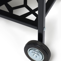 Мангал GrilMe MAX, 35 х 115 х 83 см, сталь 2 мм, термометр, 2 полки, колёса