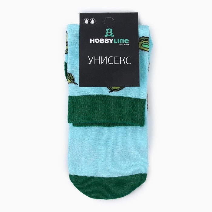 Носки женские "Авокадо", цвет голубой, размер 36-40