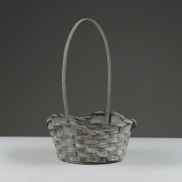 Набор корзин, 19х7,5х9,5/31 см, 22х9х11/34 см, 24х9х11,5/35 см, 3 шт, серые, бамбук