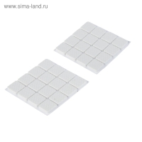 Накладка мебельная квадратная ТУНДРА, размер 18 х 18 мм, 32 шт, полимерная, цвет белый Накладка мебельная квадратная ТУНДРА, размер 18 х 18 мм, 32 шт, полимерная, цвет белый