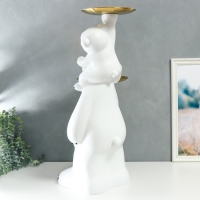 Сувенир полистоун подставка "Белый мишка с медвежонком на плечах" 76х32х32 см Сувенир полистоун подставка "Белый мишка с медвежонком на плечах" 76х32х32 см