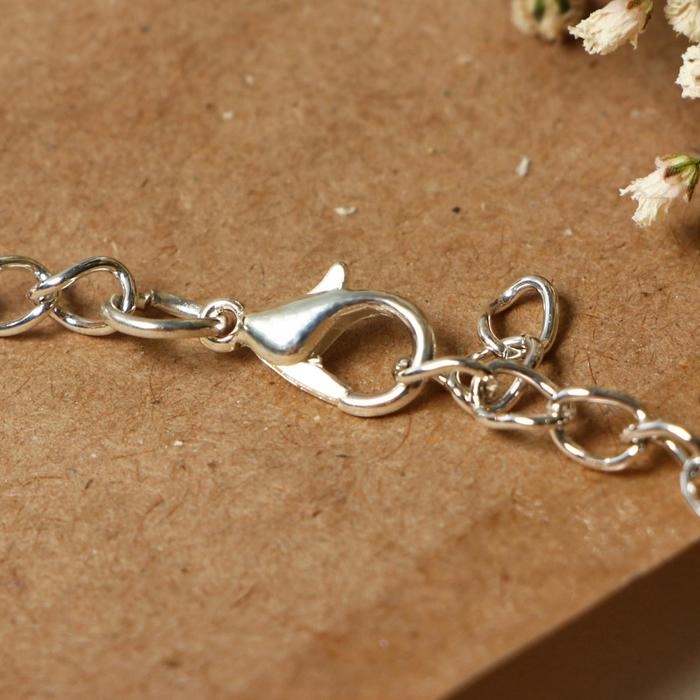 Колье &laquo;Лёд&raquo;, 1 ряд, цвет белый в серебре, 35 см