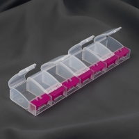 Органайзер для хранения мелочей, 7 отделений, с кнопками, 22 &times; 5 &times; 2,5 см