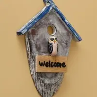 Панно "WELCOME" дерево 15х3х20 см, цв. белый