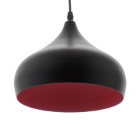 Подвес BayerLux "Купол дуо" Е27 черный-красный 24х24х18-118см