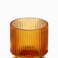 Ваза для цветов &laquo;Голден&raquo; из коричневого стекла 30&times;10&times;10 см