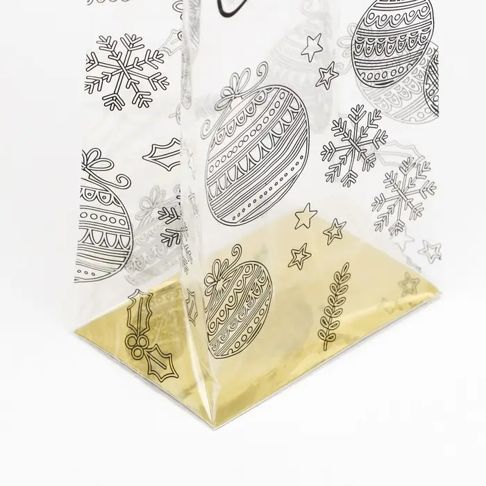 Пакет подарочный новогодний с жёстким дном 11&times;7&times;53 см