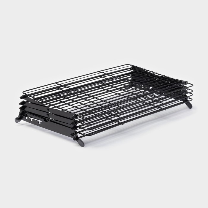 Решетка для глазирования и остывания кондитерских изделий 4-ярусная 43,5х25,5х8 см