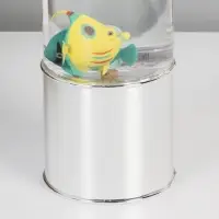 Светильник "Аквариум с рыбками" LED RGB 4,5Вт USB серебро 8,7х8,7х27 см