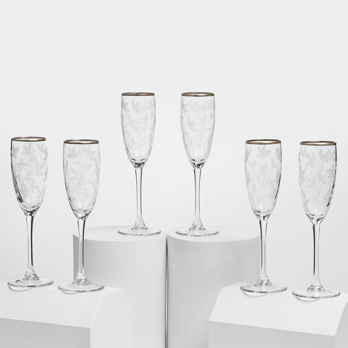 Набор стеклянных бокалов &laquo;Весна&raquo;, 170 мл, 6 шт