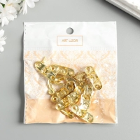 Замок металл для шкатулки "Крючок" золото набор 4 шт 2,7х2,5 см Замок металл для шкатулки "Крючок" золото набор 4 шт 2,7х2,5 см