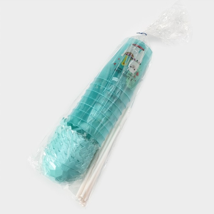 Стакан пластиковый с крышкой и трубочкой Доляна &laquo;Приключения ламы&raquo;, 500 мл, цвет МИКС