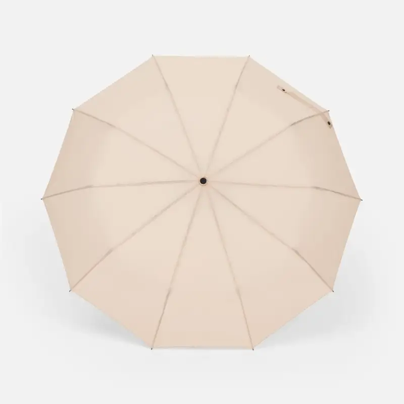 Зонт складной Cloudburst в подарочной упаковке, бежевый