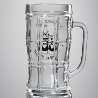 Кружка стеклянная пивная &laquo;Холодное пиво, горячее сердце&raquo;, 500 мл