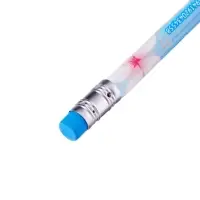 Карандаш чернографитный НВ с ластиком, Сакура  МИКС