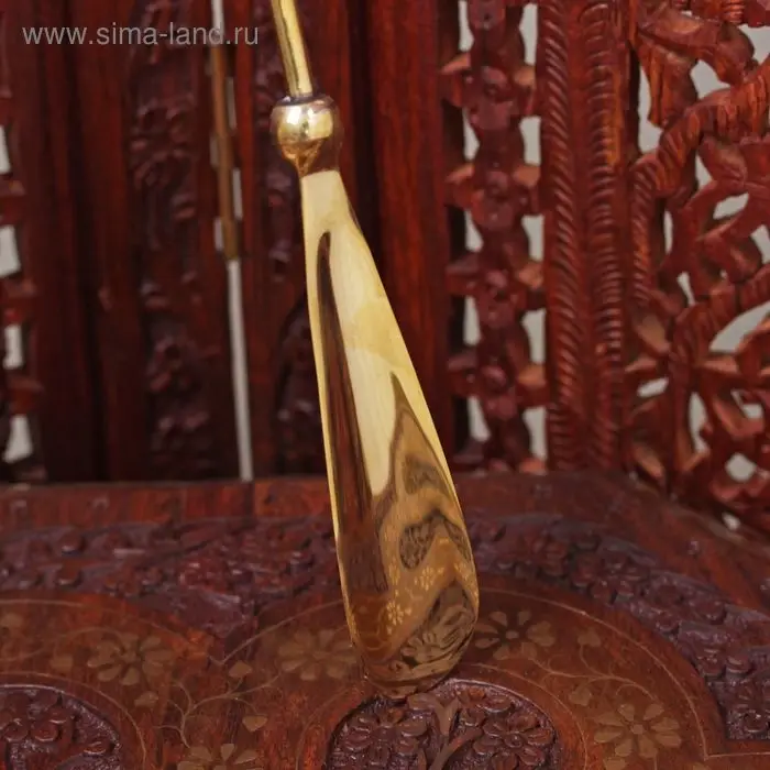 Ложка для обуви &laquo;Якорь с канатом&raquo;, 52&times;5.5&times;1 см, латунь