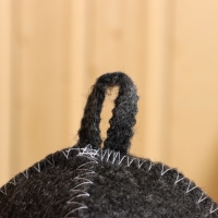 Шапка для бани с вышивкой "Телом чист душою молод" , серая, фасовка 5шт Шапка для бани с вышивкой "Телом чист душою молод" , серая, фасовка 5шт