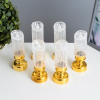 Ночник "Ледянная свеча" LED 1Вт от батареек 3хLR44 золото 4,5х4,5х12 см RISALUX Ночник "Ледянная свеча" LED 1Вт от батареек 3хLR44 золото 4,5х4,5х12 см RISALUX