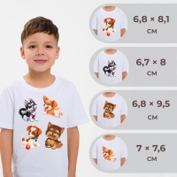 Термотрансфер, набор 8 шт, &laquo;Забавные зверята&raquo;