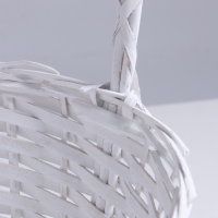 Корзина 38х25Н10/16/49см, ива, белая