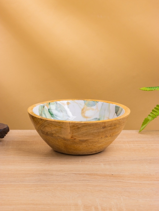 Миска "Листья" дерево манго 17,5х17,5х6,5 см