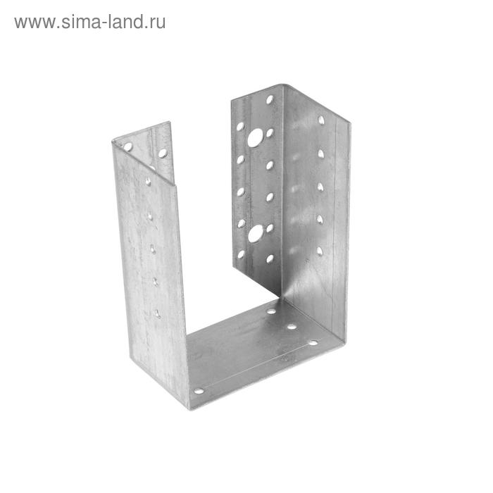 Опора бруса ТУНДРА krep, закрытая, 140х105х60х2 мм, цинк, в упаковке 1 шт.