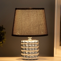 Лампа настольная "Бабл" 40Вт Е14 серебро 17х17х23см