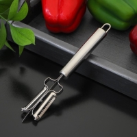 Овощечистка Доляна «Металлик», двухсторонняя, 20,5 см, цвет серебристый Овощечистка Доляна «Металлик», двухсторонняя, 20,5 см, цвет серебристый