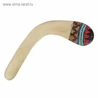 Сувенир &laquo;Бумеранг с точечной росписью&raquo;, натуральный, 38&times;9&times;1 см, МИКС