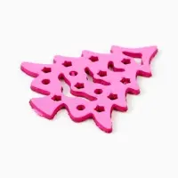 Декор "Красные елочки", набор 6 шт.