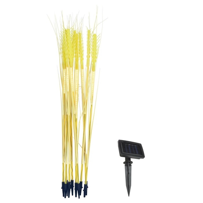 Садовый светильник на солнечной батарее &laquo;Колосья&raquo; Uniel, LED, IP44, 5 Лм, 750х3600х100 мм, цвет жёлтый