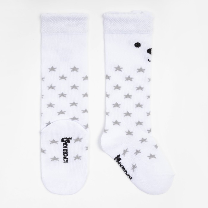 Гольфы детские Крошка Я "Мишка" 12-14 см, белый