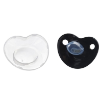 Соска - пустышка силиконовая ортодонтическая &laquo;Я тут главный&raquo;, от 12 мес., с колпачком, цвет черный/золото, стразы