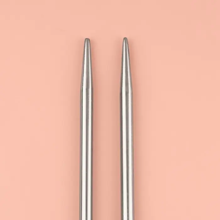 Спицы для вязания, прямые, d=4 мм, 35 см, 2 шт.