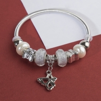 Браслет с жемчугом &laquo;Марджери&raquo; бабочка, цвет серебристо-белый в серебре, d=6,5 см