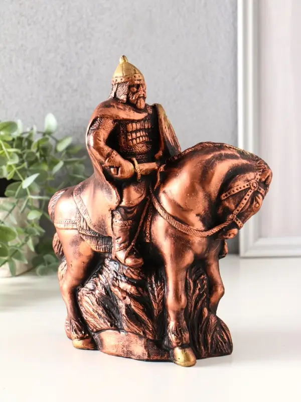 Фигура гипс &laquo;Всадник на лошади с мечом&raquo;, 25&times;19&times;11 см