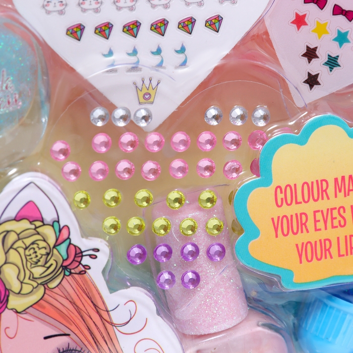 Набор косметики для девочки "Маленькая принцесса", с наклейками