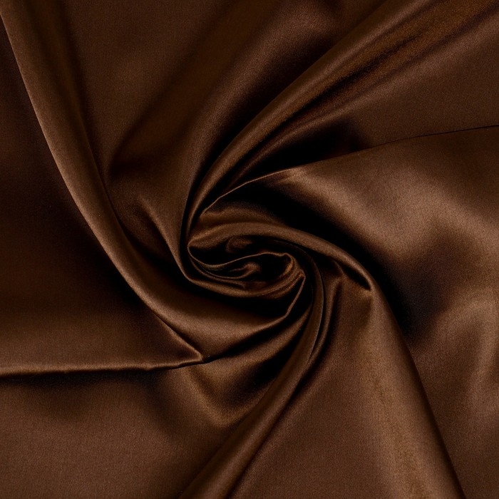 Лоскут сатина, цвет коричневый, 100 &times; 150см, 100% п/э