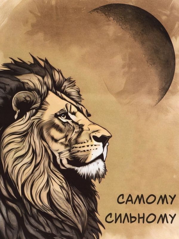 Пакет подарочный крафт "Самому сильному" 26 х 11 х 32 См