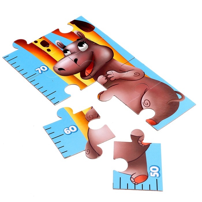 Пазл-ростомер &laquo;Зверята&raquo;, с наклейками